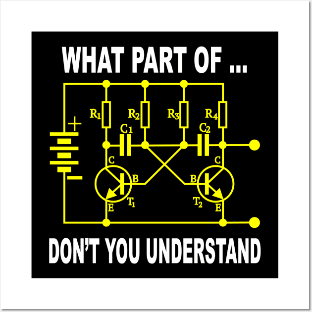 Electrical Engineer What Part of Don't You Understand Wall Art by Wakzs3Arts